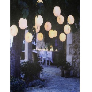 Northlight LED Lighted Flickering Garden Party  Lanterns Canvas Wall Art - 11.75" x 15.75" - 1 of 2