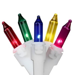 J. Hofert Co 300ct Icicle Christmas String Lights White Wire - Multi-Color - 1 of 3