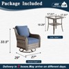 SUGOLD 3-Piece Hand Woven Wicker Patio Seating Group with Blue Cushions - 2 of 4