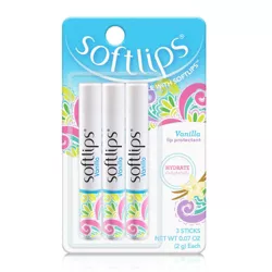 Softlips Lip Balm - Vanilla - 0.21oz/3pk