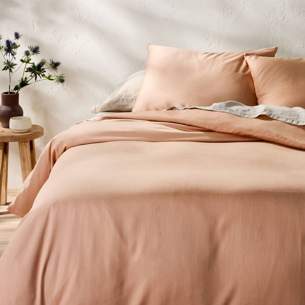 King Rayon from Bamboo Duvet Set Light Adobe Clay - Casaluna™