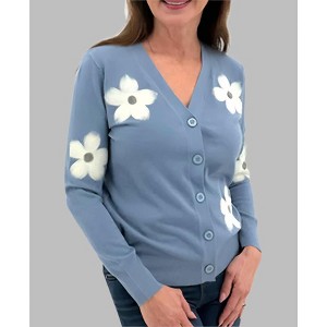 Women's Flower Power Cardigan - Keren Hart - 1 of 3