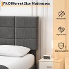Queen Size Wood Bed Frame, Upholstered Platform Bed with Adjustable Headboard, Sturdy Wooden Slats, No Box Spring Needed, Grey - 4 of 4