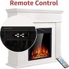 Kismile 43" Electric Fireplace with Mantel,Electric Fireplace TV Stand,Adjustable Realistic LED Flame with Remote Control - 4 of 4