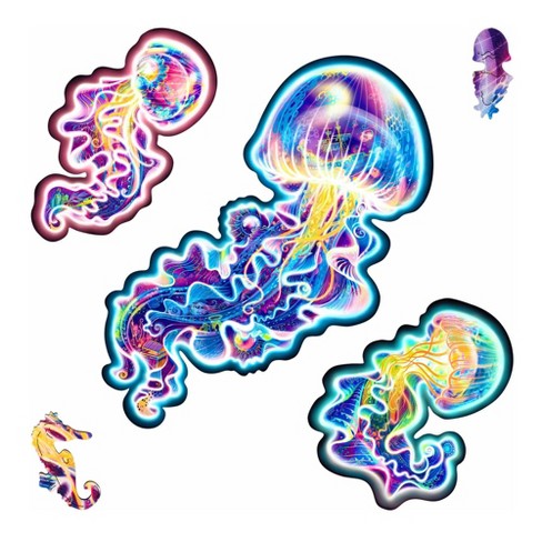 Unidragon Jellyfish 227 Piece Shaped Wooden Jigsaw Puzzle - image 1 of 4