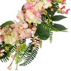 Northlight Hydrangea, Berry and Fern Artificial Spring Floral Wreath, Pink - 20-Inch - 4 of 4