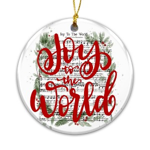 Joy to The World Ornament 2025, Sheet Music Hymn Ornament for Tree, Christian Religious Holiday Décor - 1 of 4