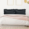 PiccoCasa Satin Oxford Envelope Closure Ruffle Trim Pillowcases 2 Pcs - 2 of 4