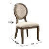 NicBex Set of 2 Upholstered Dining Chair with Cushion Seats Farmhouse Side Chair with Wood Frame - 3 of 4