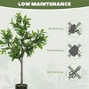 TopComfy Artificial Trees Potted Fake Laurel Tree Artificial Tree Lifelike Laurel Leaves Faux Tree in Pot for Indoor, Green, 5.9"*5.9"*35.4" - 4 of 4