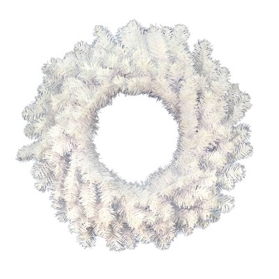 Vickerman Artificial Crystal White Wreath