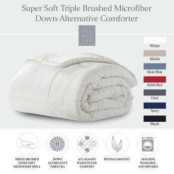 Microfiber Down-Alternative Solid Color Comforter