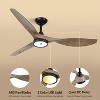 TALOYA 52 inch LED Indoor Flush Mount Ceiling Fan with Light and Remote (3-Blade),Black Walnut Blades - 3 of 4