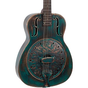 Recording King RM-997-VG Swamp Dog Metal Body Resonator Style-0 Distressed Vintage Green - 1 of 4