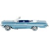 1961 Chevrolet Impala Convertible Jewel Blue Met. & White w/Blue Interior 1/87 (HO) Scale Diecast Model Car by Oxford Diecast - 2 of 4