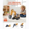 15-Channel RC Excavator 1:14 Scale, 3-in-1 Metal Bucket Digger with Light & Sound, 2 Batteries for Kids - 2 of 4