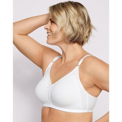 Bali Double Support Cotton Blend Wireless Bra White 36DD Women's