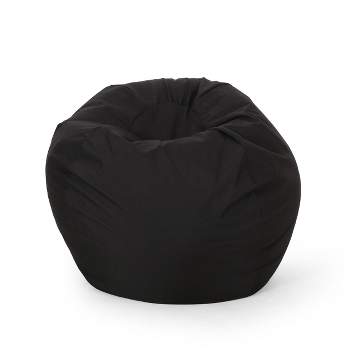 Noble House Logan Bean Bag Chair, Black
