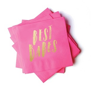 Cocktail Napkins Party Decorations And Accessories Pink/Gold - Inklings Paperie, Pink Gold