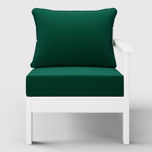 WestinTrends  Avalon Outdoor Patio HDPE Right Arm Facing Sectional Corner Club Chair with Patio Cushions - 1 of 4