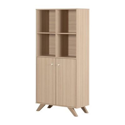 South Shore 65.25" 6 Shelf Decorative Bookshelf Soft Elm