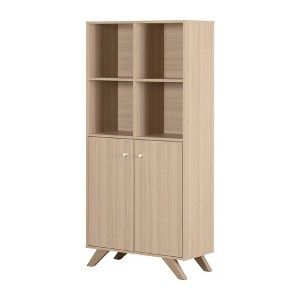 South Shore 65.25" 6 Shelf Decorative Bookshelf Soft Elm - 1 of 4