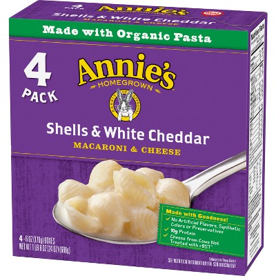 Annie's Shells & White Cheddar Macaroni & Cheese - 24oz/4pk