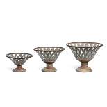 Park Hill Collection Woven Metal Footed Bowl