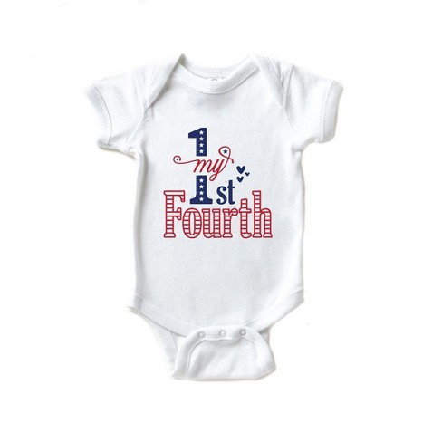 The Juniper Shop My First Fourth Of July Colorful Baby Bodysuit - 24 ...