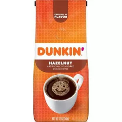 Dunkin' Hazelnut Flavored Light Roast Ground Coffee - 12oz