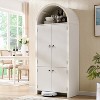 71" Tall Arched Kitchen Pantry, Modern Storage Cabinet with 3 Adjustable Shelves, 6 Door Shelves, for Kitchen, Living Room - 2 of 4