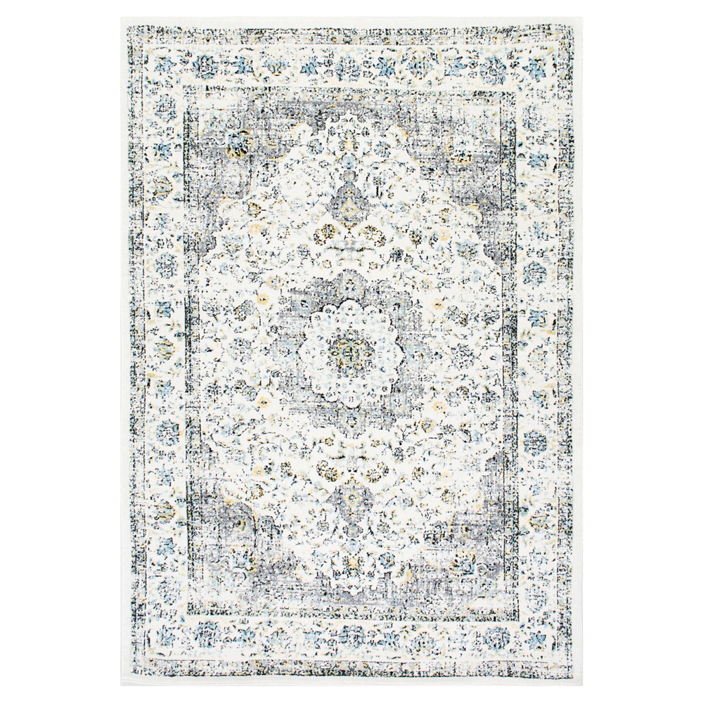 7'10inx10'10in Verona Vintage Persian Style Area Rug Gray - nuLOOM