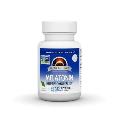 Melatonin 5mg Sublingual-Peppermint by Source Naturals, Inc.  -  100 Lozenge