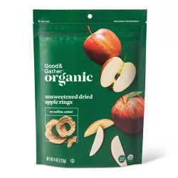 Organic Dried Unsweetened Apple Rings Snacks - 4oz - Good & Gather™