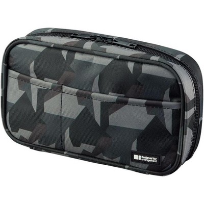 Paaaawaters Zipper Pencil Case, 7.9 x 2.0 x 4.7 Inches, Black
