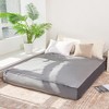 MAXYOYO Bean Bag Bed, Giant Bean Bag Chair to Bed with Jacquard Shaggy Plush Removable Cover for Living Room Bedroom, Grey - 4 of 4