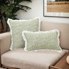 REGALWOVEN Fade-Resistant Leaf Print Ruffled Trim Bohemian Throw Pillow Cases 2 Pcs - 2 of 4