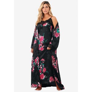 Amoureuse The Luxe Satin Long Peignoir Set - 1 of 4