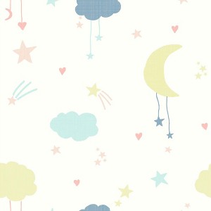NEXT Moon and Stars Pastel Removable Wallpaper - 1 of 4