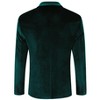 Coolmee Men's Velvet Tuxedo One Button Jacket Dinner Prom Wedding Blazer Jacket - 2 of 4