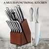 Knife Set, 14 Pieces Kitchen Knife Set with Wood Block, Stainless Steel Knife Sets for Multipurpose Cooking - 3 of 4