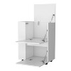 NicBex Mobile Kitchen Island Cart Morden Kitchen Carts on Wheels with Storage, 2 Cabinet Door and 2 Open Shelves for Kitchen - 4 of 4