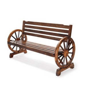Karl Home | 56 in. Cedar Wood Wagon Wheel Bench - 1 of 4