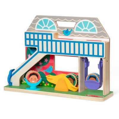 Melissa & Doug GO Tots Wooden Schoolyard Tumble with 3 Disks