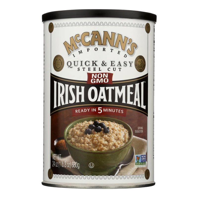 McCann's Quick and Easy Steel Cut Irish Oatmeal - Case of 12/24 oz, 2 of 8