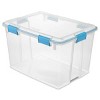Large Storage Bin, 80 Quart Clear Plastic Storage Container with Gasket Lid, Blue - 4 of 4