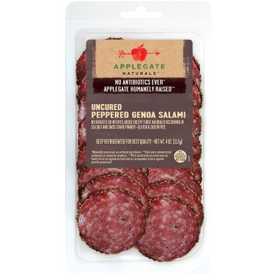 Applegate Natural Uncured Peppered Genoa Salami - 4oz