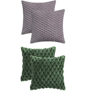 REGALWOVEN 4 Pcs Solid Soft Throw Pillow Covers for Sofa Couch 16" x 16" - 1 of 4