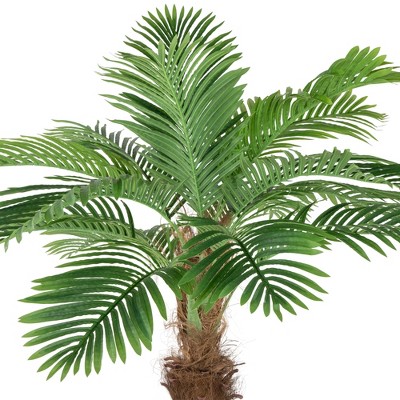 7.25' Green and Brown Potted Artificial Phoenix Palm Tree