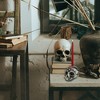 Gallerie II 4" Glittered Skull Head Halloween Taper Candle Holder - Silver/Black - 2 of 4